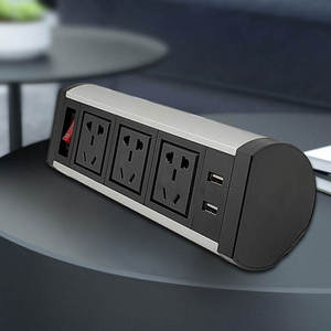 Vendita calda professionale presa di corrente da ufficio con 2 USB presa da tavolo presa presa per conferenza
