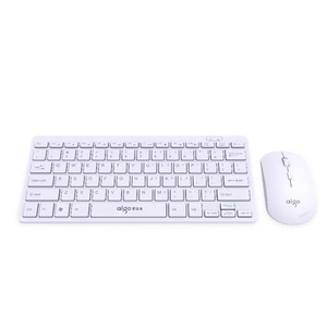 WQ7619A Combo de teclado y mouse inalámbricos MINI computadora Diseño QWERTY Receptor USB de 2,4 GHz, blanco y negro - Product Image 3