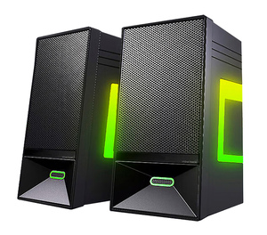Altavoz de ordenador estéreo para videojuegos de 2,0 canales con luz LED colorida - Product Image 3