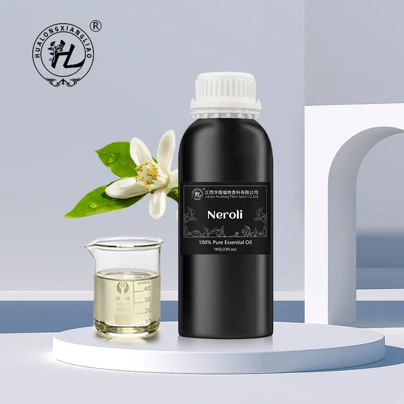 HL-produttore di oli essenziali di fiori d'arancio amaro, olio essenziale di Neroli biologico sfuso per aromaterapia |