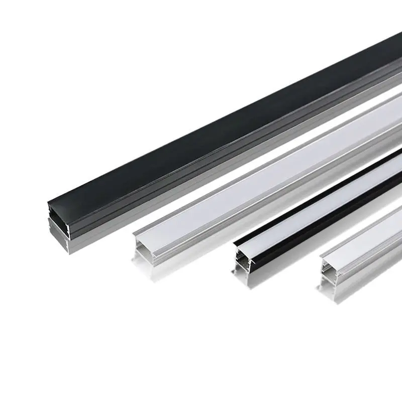 6063 canale U/profili in alluminio viene utilizzato per strisce a LED, eccellente per Cabinet, incasso, angolo, parete, installazione a soffitto