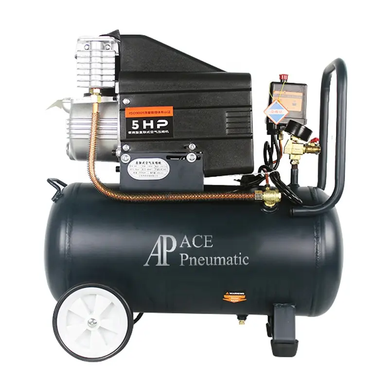 Compressore d'aria a pistone silenzioso portatile ACE 2hp-5hp 50l da 50 litri per pistole ad aria compressa e pistole a spruzzo