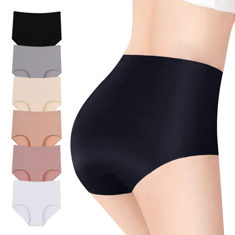 Bragas sin costuras Ropa interior transpirable para mujer Calzoncillos elásticos invisibles para mujer