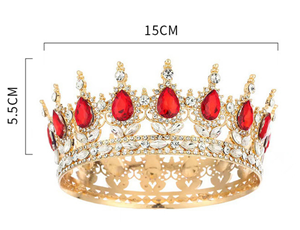 बैरोक ब्राइडल क्राउन केक टॉपर और गुलकेट एक्सेसरीज शादी समारोह दुल्हन हेडपीस के साथ टॉपर - Product Image 4