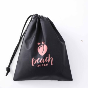 小聚酯印花布袋抽绳与塑料塞 - Product Image 3