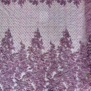 Cheap Stock Lot Lace Embroidered Bead <strong>Fabric</strong>