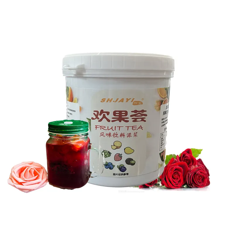 Taiwan Rose Smaak Fruit Siroop Concentraat Leveranciers Voor Bubble Thee Ingrediënten