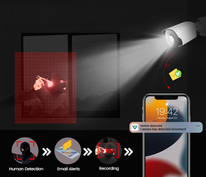 Üretici 2.8mm Lens IP güvenlik 4K dahili mikrofon Bullet ağ Poe kamera açık İnsan/araç algılama gece görüş - Product Image 4