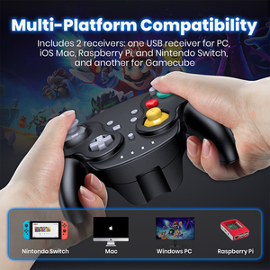 Wireless 2.4G <strong>GAMECUBE</strong> Gaming <strong>Controller</strong> with USB Adapter for Nintendo <strong>Switch</strong> PC Windows 10 11 7 8 Steam Raspberry Pi MAC - Product Image 5
