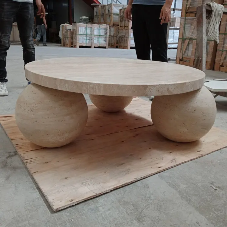 맞춤형 디자인 센터 테이블 커피 테이블 가구 구형 기본 럭셔리 석회화 커피 테이블
