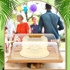 Giá bán buôn <span class=keywords><strong>cupcake</strong></span> Veggie salad trái cây tráng miệng bảng keo gỗ bánh hiển thị đứng với Acrylic Nắp - Product Image 6