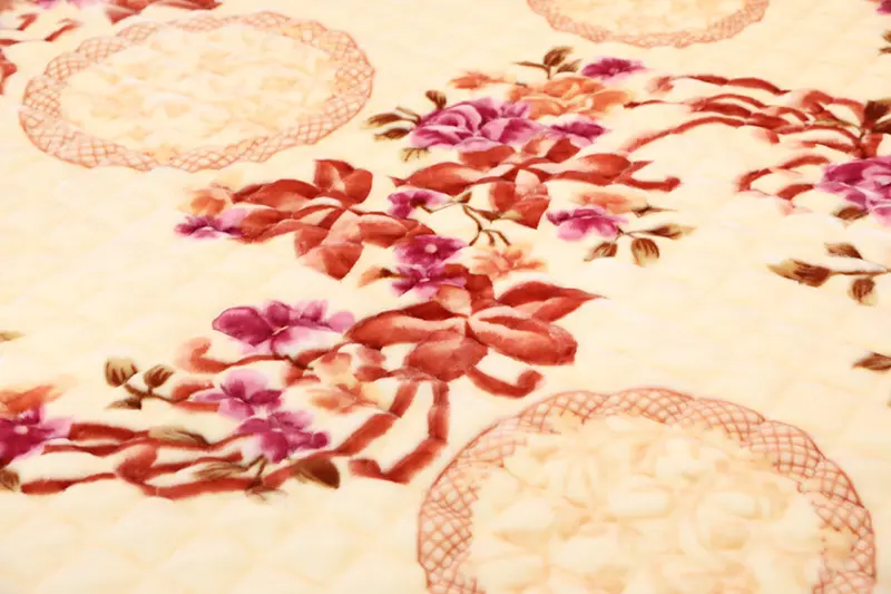 Çin toptan raşel battaniye kore vizon battaniyeler lüks 2 katmanlı çift taraflı raşel yatak battaniyesi