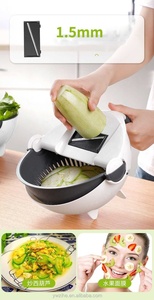 Multi Manual Slicer Rotate Vegetable Cutter With Drain Basket Multi-function Kitchen <strong>Veggie</strong> Shredder Grater Slicer <strong>Free</strong> Peeler - Product Image 3