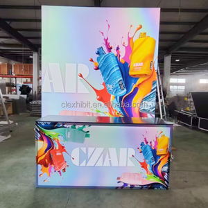 Có thể gập lại seg hộp đèn vải triển lãm thương mại hiển thị Backdrop triển lãm đứng với tradeshow bục bảng - Product Image 1