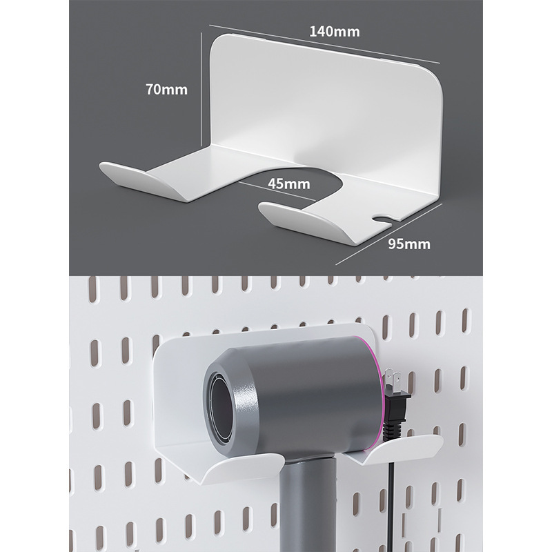 Soporte para secador de pelo (blanco)