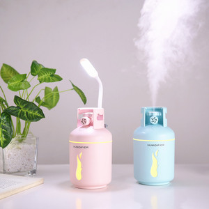 Pengharum Udara Silinder Gas Kreatif dengan Lampu LED, Humidifier untuk Mobil dan Kantor, Minyak Esensial, USB Portabel Mini, Pembersih Udara Ultrasonik - Product Image 4