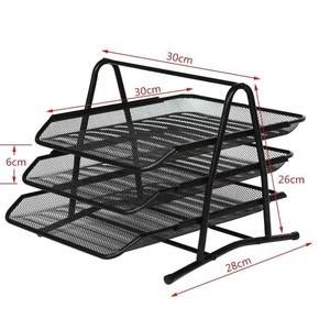 Office Supplies Wire Mesh Metal Three-layer <strong>File</strong> Rack Data Storage <strong>File</strong> Rack Data Drawer Type - Product Image 4
