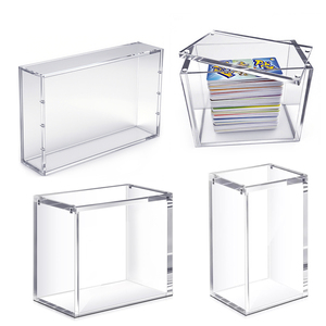 Nhà Máy Trực Tiếp <span class=keywords><strong>Acrylic</strong></span> Tăng Cường Hộp Trường Hợp Hộp Hiển Thị Trường Hợp Với Nắp Trượt Nam Châm Tùy Chỉnh Rõ Ràng Hộp Bảo Vệ Cho Thẻ Phân Loại - Product Image 1
