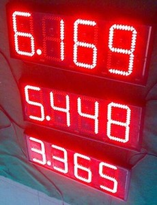 IP65定格LEDスクリーンディスプレイとガスサインボードデジタルポスター仕様ベストプライス屋外価格サイン数字表示