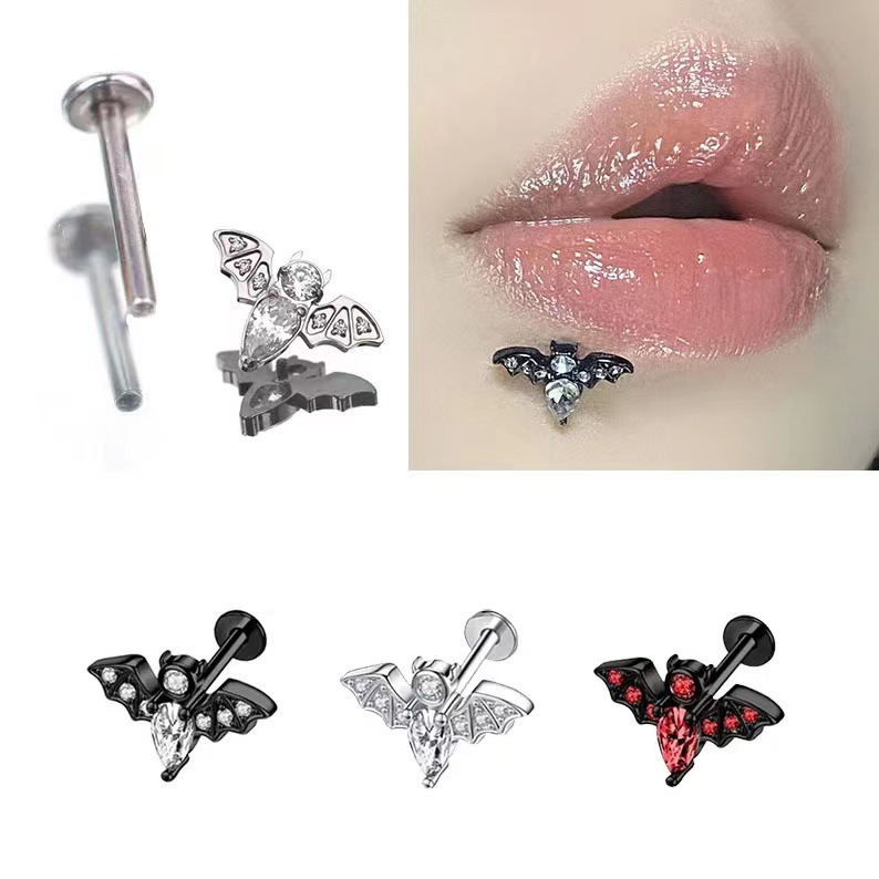 Colorful-lip piercing