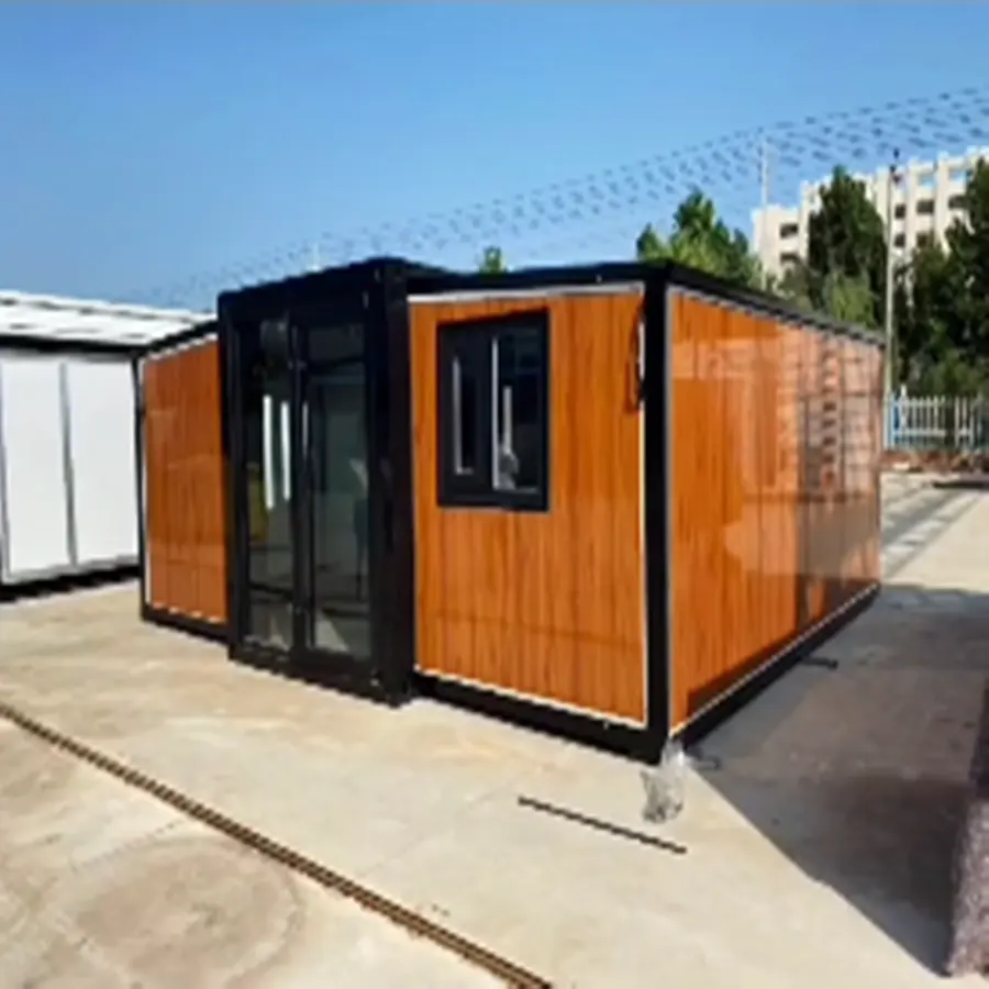 既製の3ベッドルームプレハブ住宅プレハブモジュラー住宅拡張可能なコンテナハウス小さな家