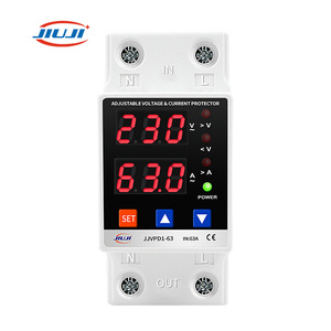 63A 230V Din Rail Adjustable Over <strong>Voltage</strong> and Under <strong>Voltage</strong> Protective Device Protector Relay with Over Current protection - Product Image 1