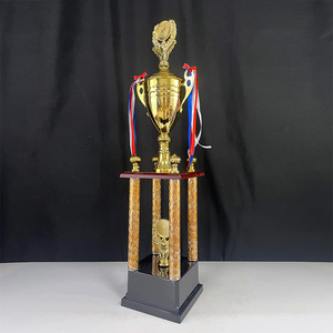 Large Trophy With Gold Metal <strong>Cup</strong> for Sport Events Awards MH-J0074