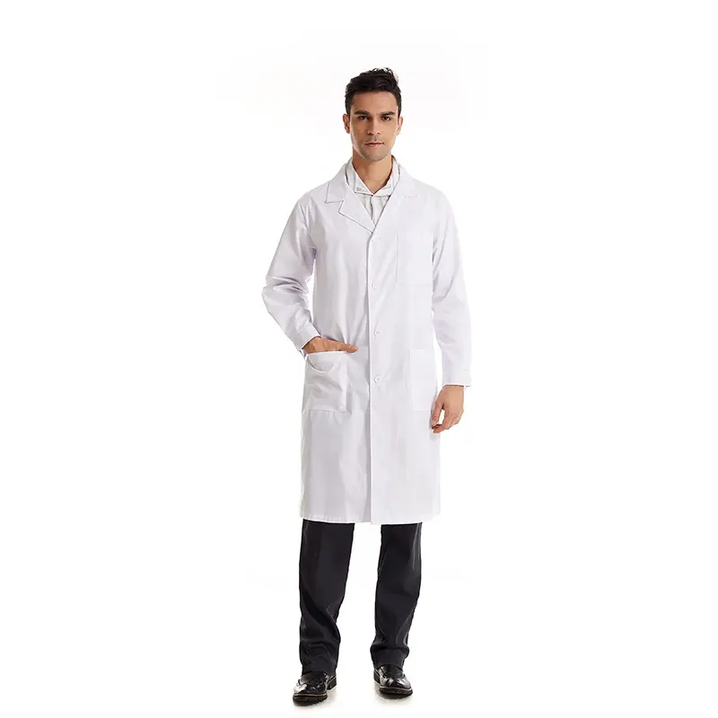 Uniforme d'hôpital de médecin professionnel, vêtements médicaux Hi Vis, blouse de laboratoire blanche