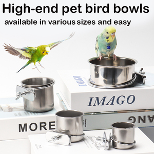 Chất lượng cao nhà máy 201 cấp thép không gỉ Bird <span class=keywords><strong>Feeder</strong></span> trên Vẹt lồng - Product Image 2
