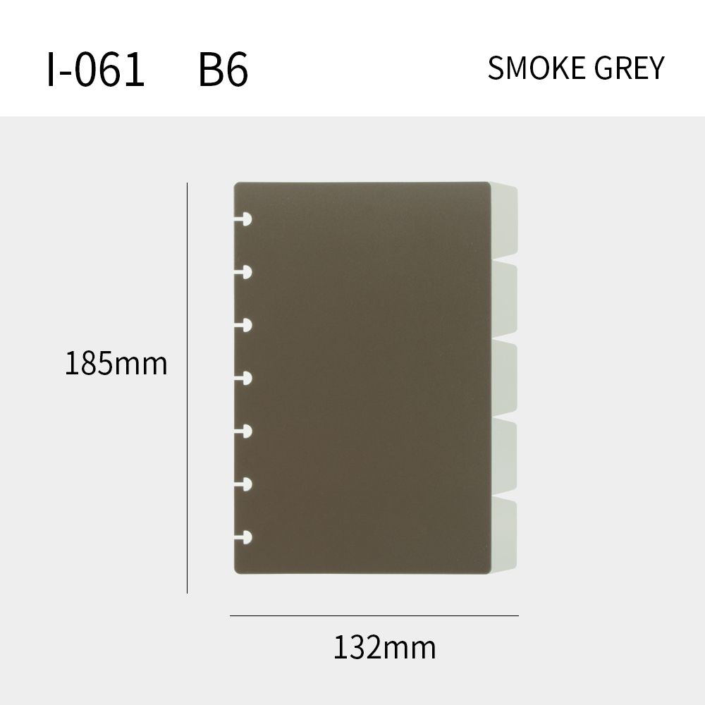 B6 Plastic, Smoky Grey, 1-5