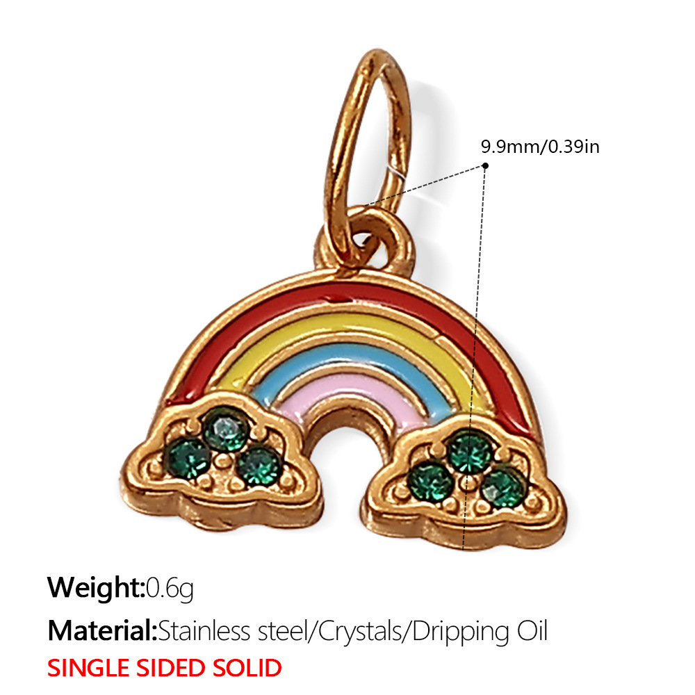 Pendentif en or avec goutte d'huile colorée Pj284Crg