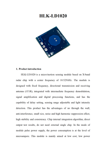 Alta calidad 10GHz Bajo costo y bajo consumo de energía Radar Doppler Micro Módulo de detección de movimiento Sensor de radar - Product Image 4