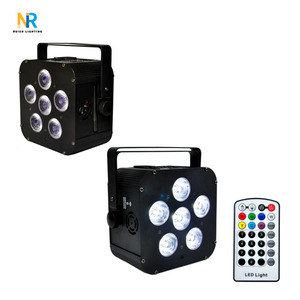 Fabrika doğrudan satış sahne ışıkları 6x18w pil ışığı kablosuz uzaktan kumanda Wifi tam renkli Led şarj edilebilir pil ışık - Product Image 5