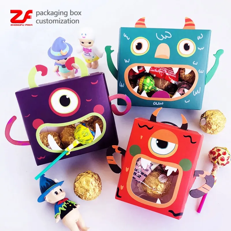 Koffer Boxr Boxer Dozen Papier Verpakking Food Candy Box Recyclebaar Sself Oprichtende Boxesian Sweet Decorativehandbag Boxesgift Halloween