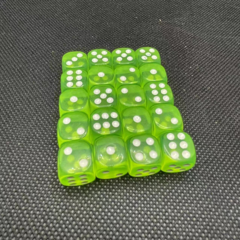 20 unidades de cuentas redondas transparentes de 12mm, color verde hierba.