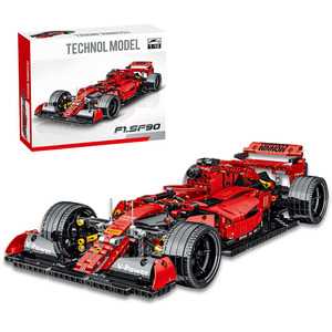 Sports Car Model Building Kit Racing Car Building Blocks <strong>1</strong>:<strong>10</strong> Formula <strong>F1</strong> SF90 Car Display Set Racing Building Block Model - Product Image 1