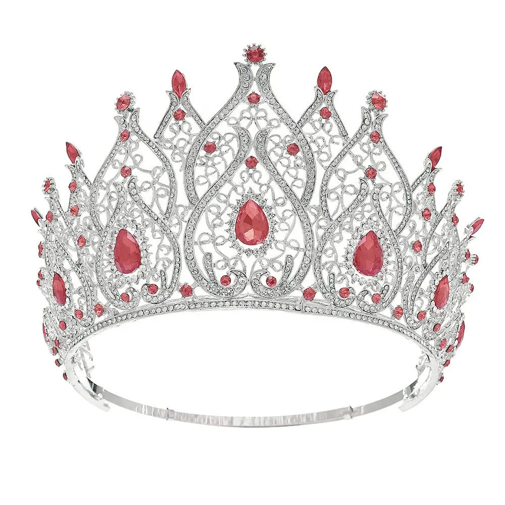 Ree-tiara de belleza con diamantes de oro rosa, tiaras personalizadas de cristal brillante y plateado