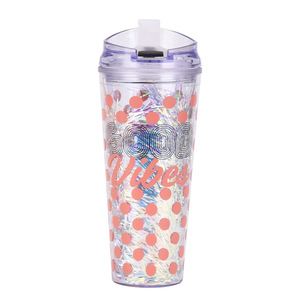 Yeni plastik bardak kapaklı çift su bardağı - Product Image 6