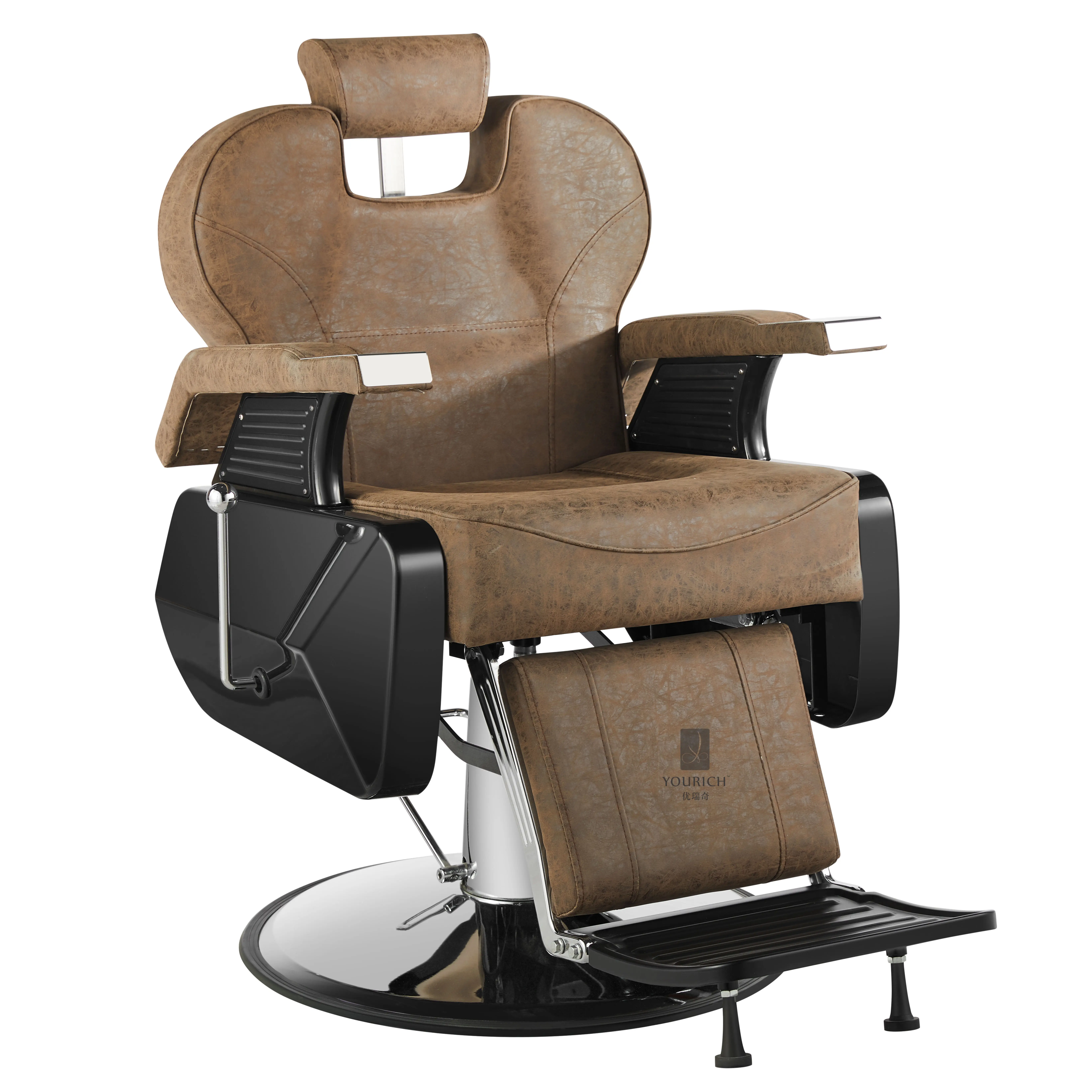 Chaise de coiffeur de vieille école, chaise de Salon de beauté, chaise de coiffure en acier inoxydable, vente directe d'usine