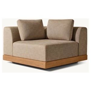 Ngoài Trời Vườn Bọc Đệm Cắt Rắn Gỗ Tếch Sofa Đặt Đồ Nội Thất L Hình Dạng - Product Image 6