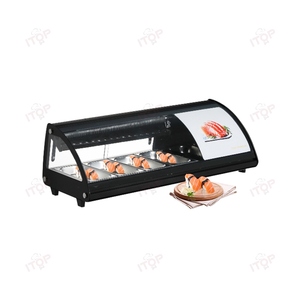 <strong>Japanese</strong> Sushi Display Cabinet Salad Seafood Display Table Countertop Sushi Display Cooler