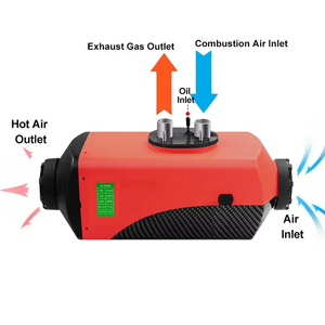 Pemanas Diesel portabel 8KW untuk RV karavan Motorhome hitam 12V/24V pemanas parkir mobil kondisi baru - Product Image 3