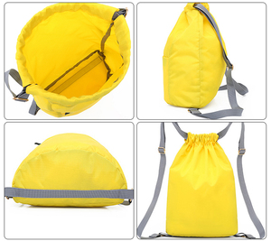 Mochila con cordón personalizada, mochila impermeable para gimnasio, Mochila deportiva portátil de nailon, bolsa con cordón - Product Image 4