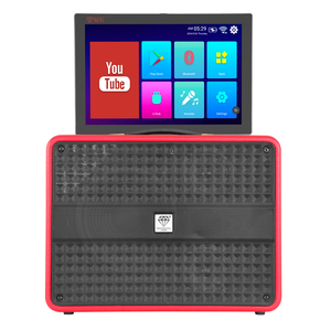 New 8 Inch 3-Way Karaoke Android 12.0 WiFi/Bluetooth/Touch Screen Mobile Portable Karaoke Machine with 14.1 Inch Lyrics Display - Product Image 2