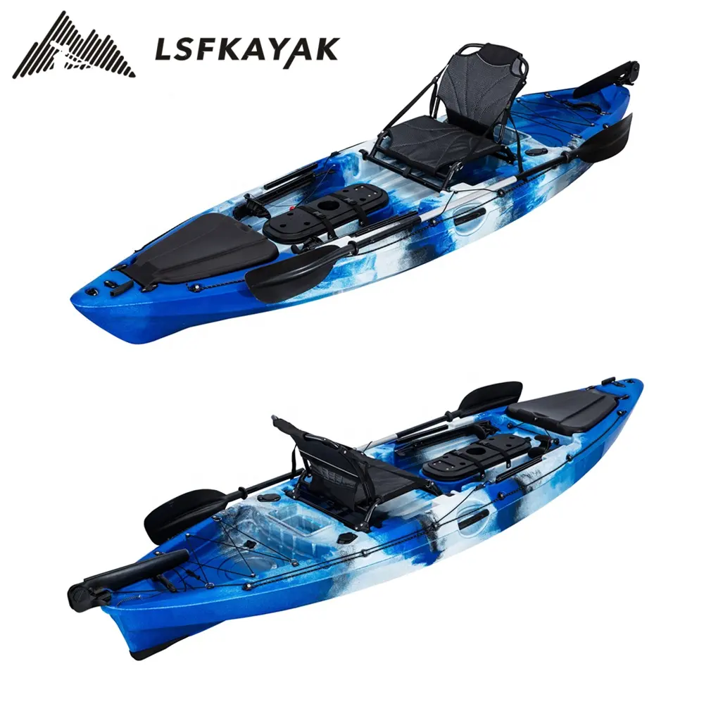 Goture-Kayak en plastique HDPE avec système de gouvernail, pour pêche en plein air, 10FT