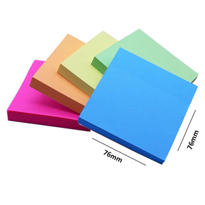 Juego de Bloc de notas personalizado de gran venta, varios colores, escritura suave, autoadhesivo, papelería de oficina, cubos cuadrados, formato de papel
