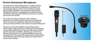 Chiều Cao Có Thể Điều Chỉnh Kỹ Thuật Số Thông Minh Bục Với Màn Hình Hd Và Cổ Ngỗng Microphone Cho Tăng Cường Âm Thanh Trường Học Hệ Thống Hình Ảnh - Product Image 6