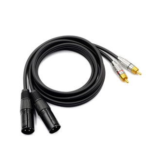 Fabricante en stock Audio 2 XLR hembra a 2 RCA macho Cable de audio Xlr Trs macho Mono Cable adaptador de audio óptico - Product Image 1