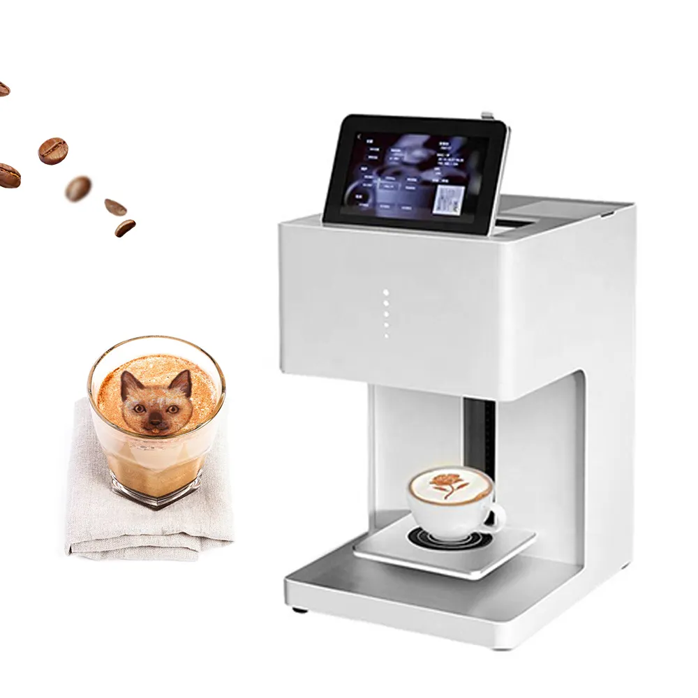 110V 220V ב בחדות גבוהה 20 שניות 10CM קוטר כוס 1000 מחסנית זמן קפה מדפסת מזון הדפסה מכונה עוגת מדפסת
