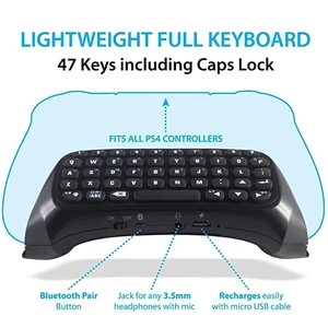 Wireless Controller-Tastatur mit Ladest änder für PS4 Gamepad Chatpad für PS4-Zubehör Message Chat für Playstation 4 Slim - Product Image 5